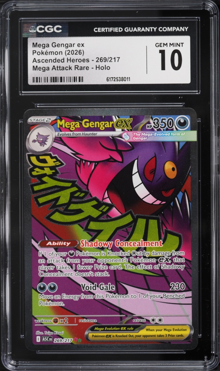 2026 Pokemon Mega Evolution Ascended Heroes MA Mega Gengar Ex #269 CGC 10 GEM MINT