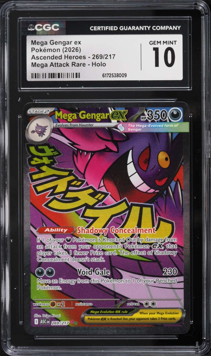 2026 Pokemon Mega Evolution Ascended Heroes MA Mega Gengar Ex #269 CGC 10 GEM MINT