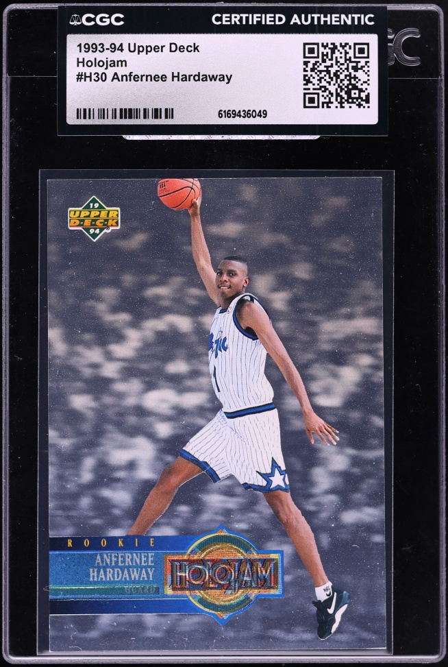 1993 Upper Deck Holojam Anfernee Hardaway ROOKIE #H30 CGC AUTH