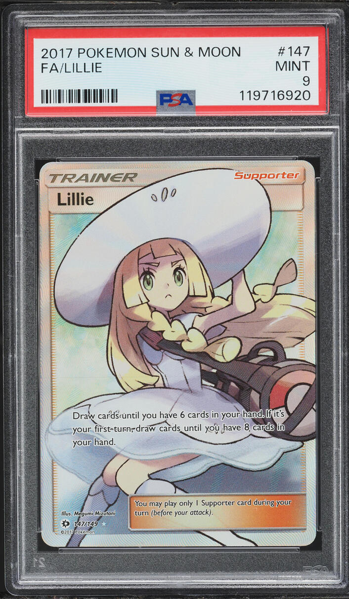 2017 Pokemon Sun & Moon Full Art Lillie #147 PSA 9 MINT