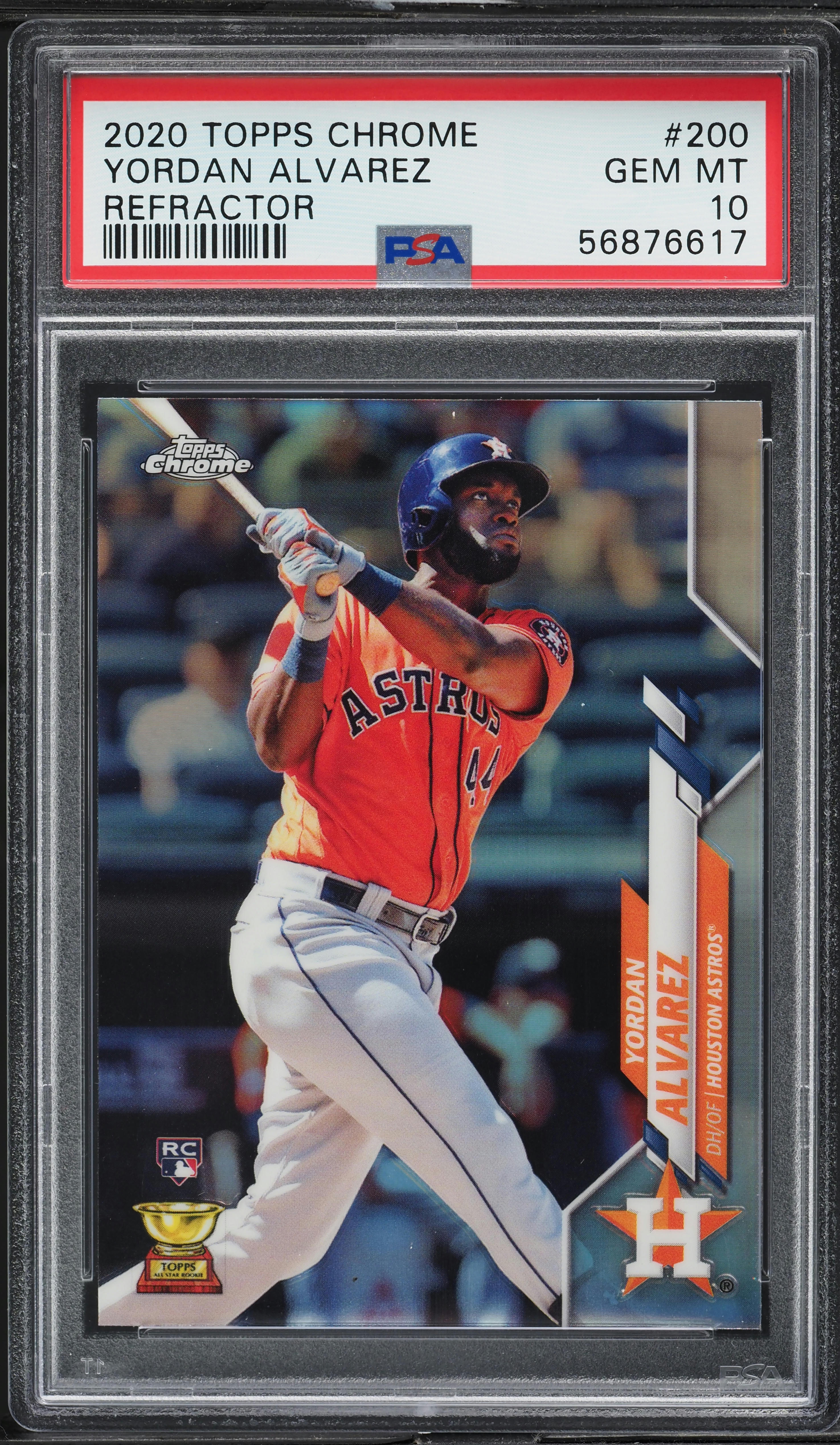 2020 Topps Chrome Refractor Yordan Alvarez ROOKIE #200 PSA