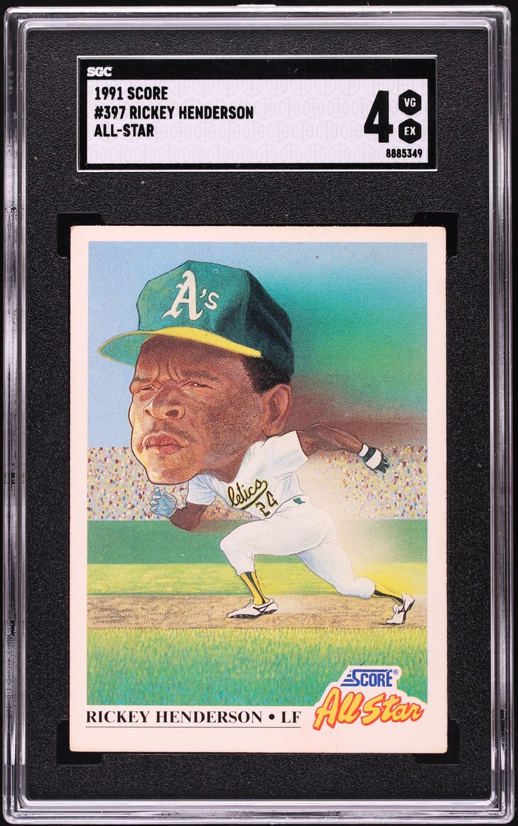1991 Score All-Star Rickey Henderson #397 SGC 4 VGEX