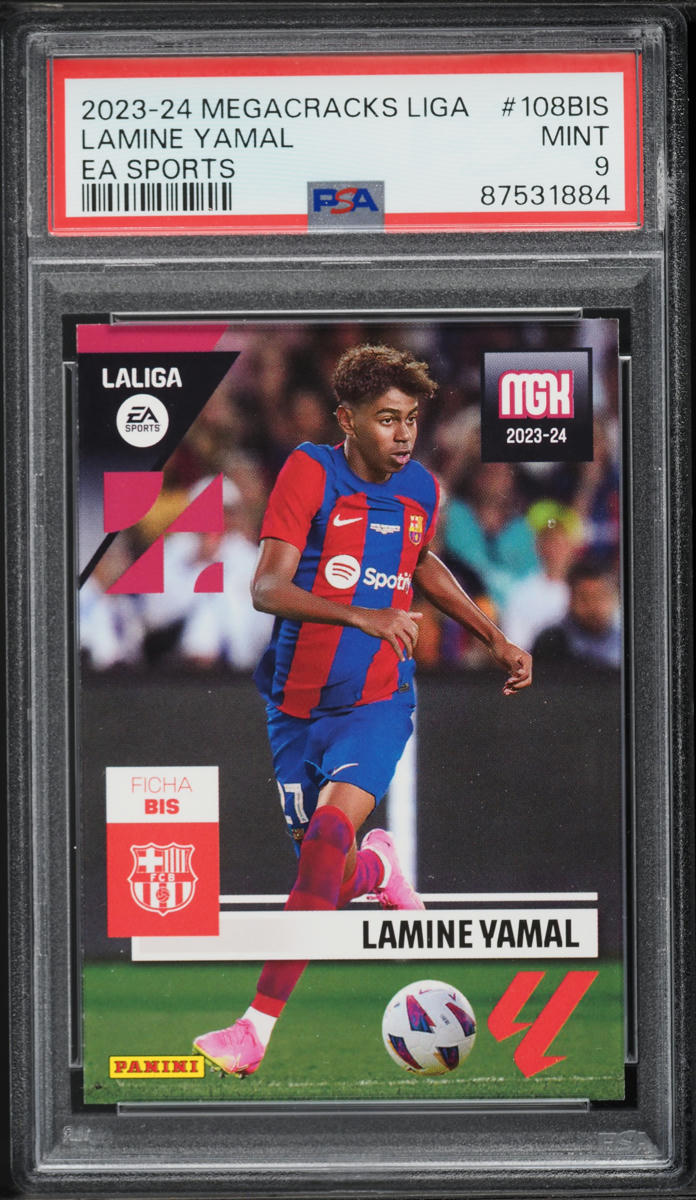 2023 Panini Megacracks La Liga EA Sports Lamine Yamal ROOKIE #108BIS PSA 9 MINT