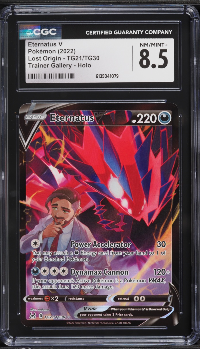 2022 Pokemon Sword & Shield Lost Origin Trainer Gallery CHR Eternatus V #TG21 CGC 8.5 NM-MT+