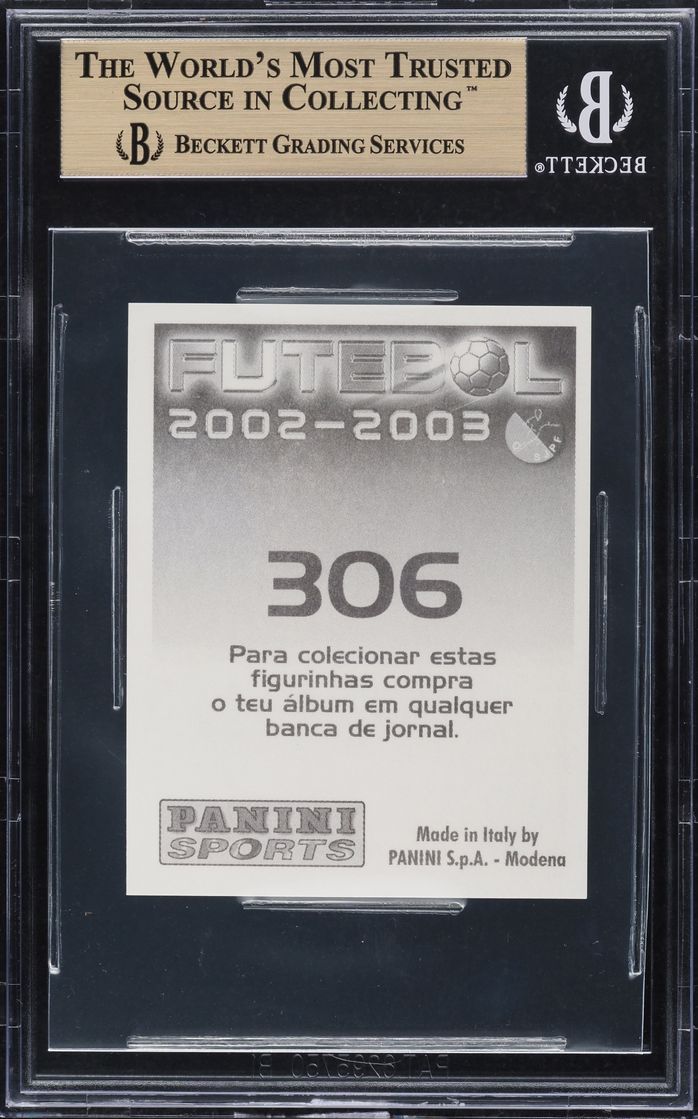 2002 Panini Futebol Portugal Stickers Cristiano Ronaldo ROOKIE #306 BGS 10
