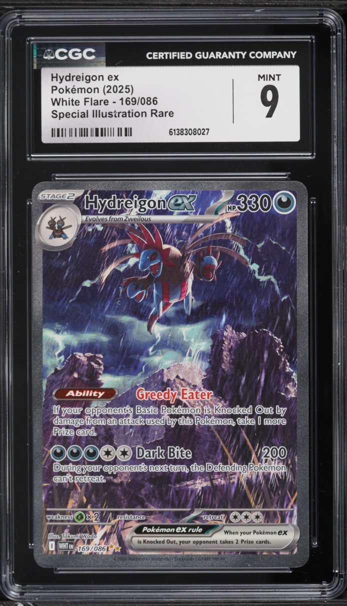 2025 Pokemon Scarlet & Violet White Flare SIR Hydreigon EX #169 CGC 9 MINT