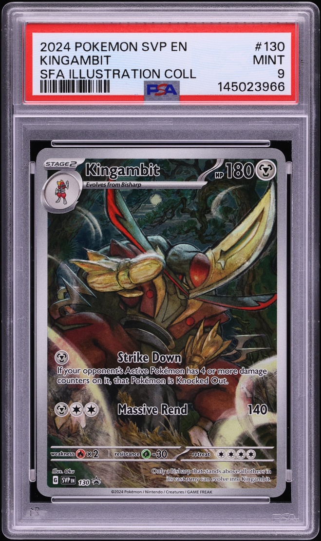 2024 Pokemon SV Promo Shrouded Fable Illustration Collection Full Art Kingambit #130 PSA 9 MINT