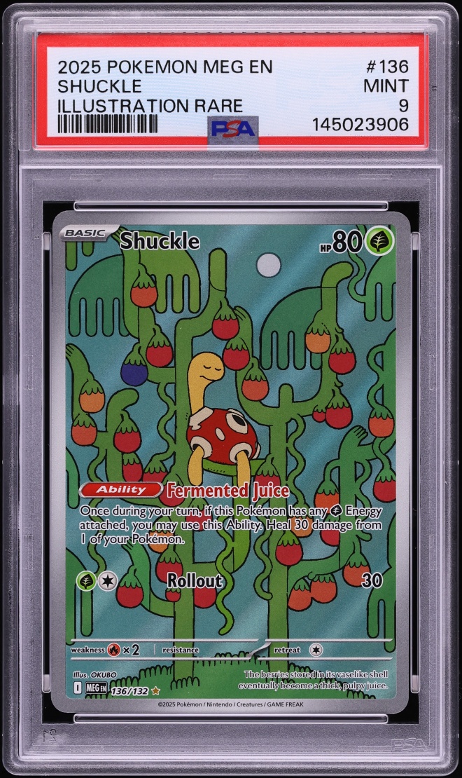 2025 Pokemon Mega Evolution IR Shuckle #136 PSA 9 MINT