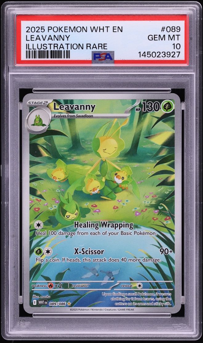 2025 Pokemon Scarlet & Violet White Flare IR Leavanny #89 PSA 10 GEM MINT