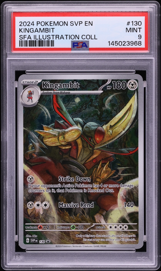 2024 Pokemon SV Promo Shrouded Fable Illustration Collection Full Art Kingambit #130 PSA 9 MINT