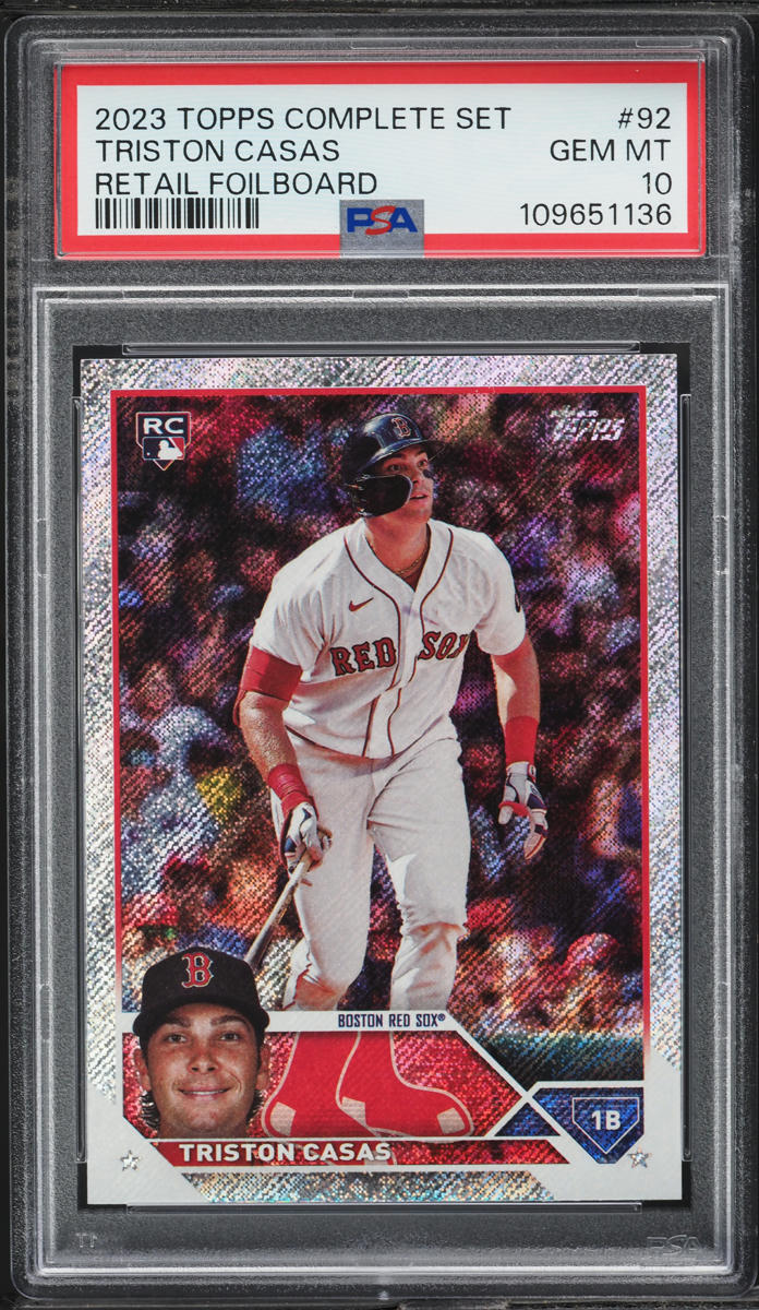 2023 Topps Complete Set Retail Foilboard Triston Casas ROOKIE /608 #92 PSA 10