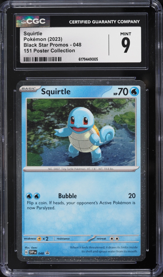 2023 Pokemon Scarlet & Violet Promo 151 Poster Collection Squirtle #48 CGC 9 MINT