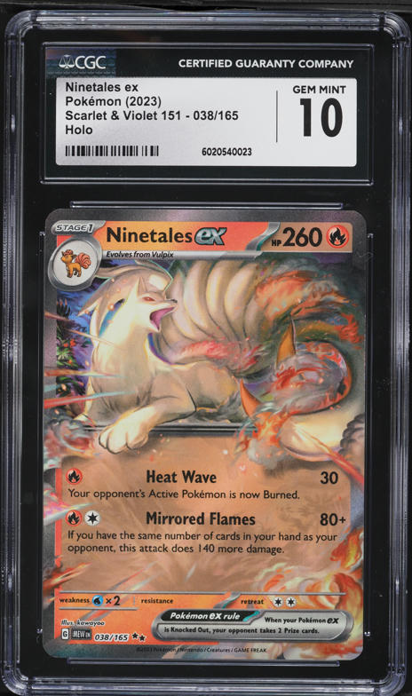 2023 Pokemon Scarlet & Violet 151 Ninetales ex #38 CGC 10 GEM MINT