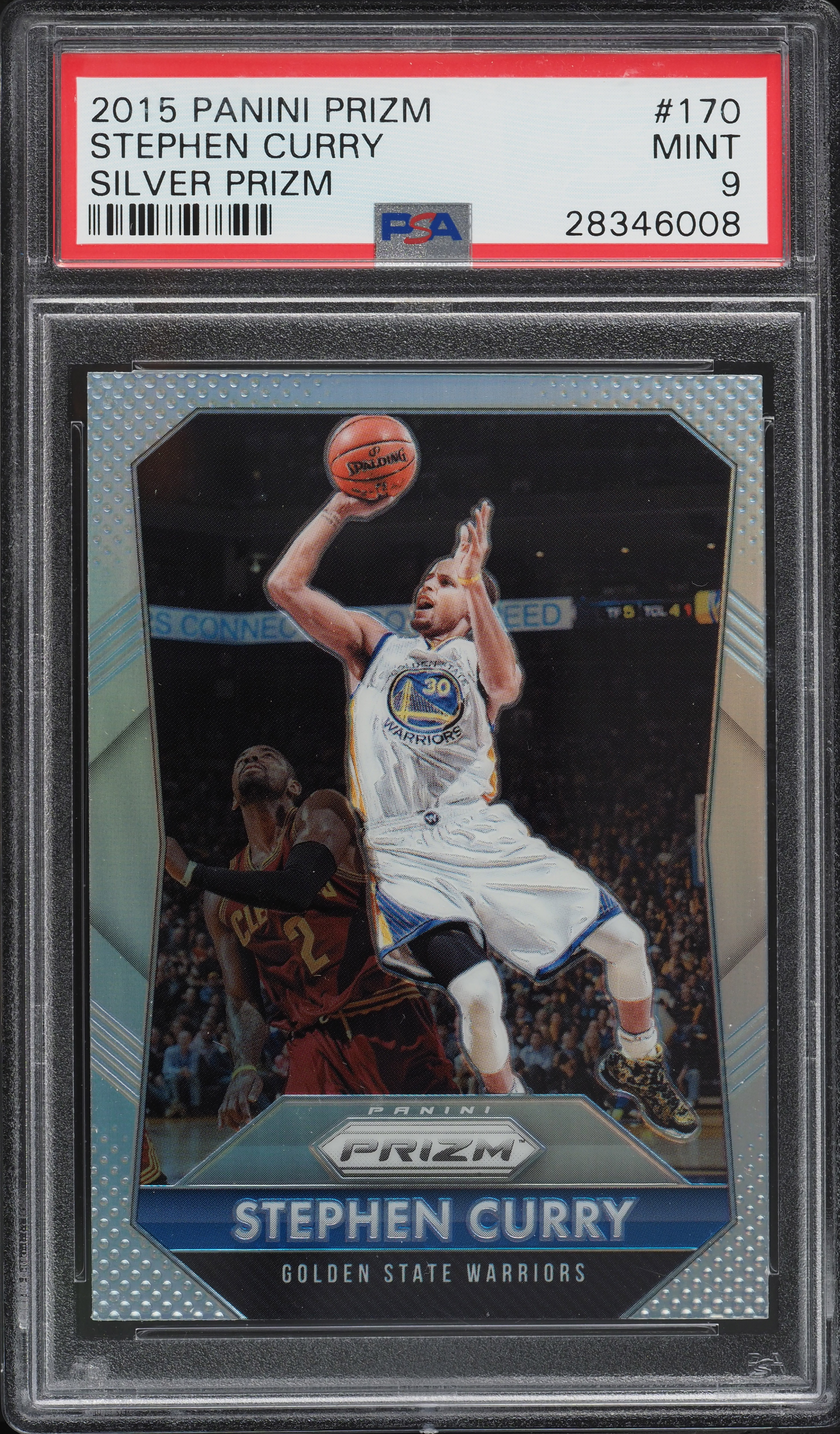 2015 Panini Prizm Silver Stephen Curry #170 PSA 9 MINT on Fanatics