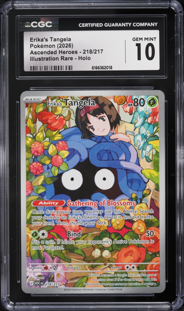 2026 Pokemon Mega Evolution Ascended Heroes IR Erika's Tangela #218 CGC 10 GEM MINT