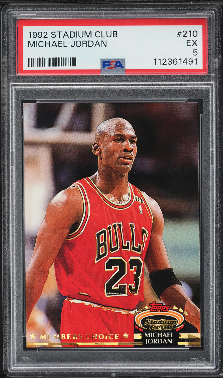 1992 Stadium Club Members Choice Michael Jordan #210 PSA 5 EX