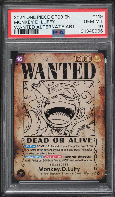 2024 One Piece Emperors New World Monkey D. Luffy Wanted Poster
