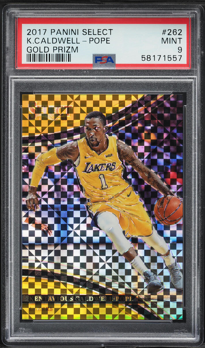 2017 Select Courtside Gold Prizm Kentavious Caldwell Pope /10 #262 PSA 9 MINT