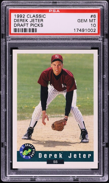 1992 Classic Draft Picks Derek Jeter ROOKIE #6 PSA 10 GEM MINT on