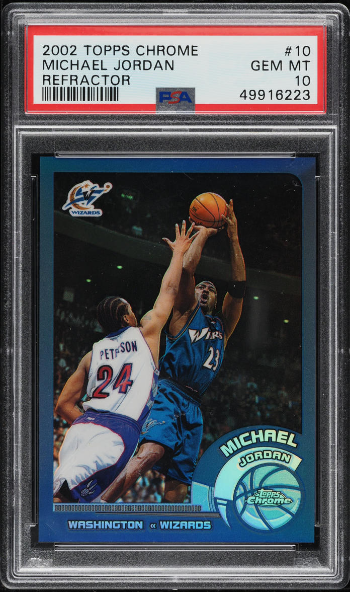 2002 Topps Chrome Refractor Michael Jordan #10 PSA 10 GEM MINT