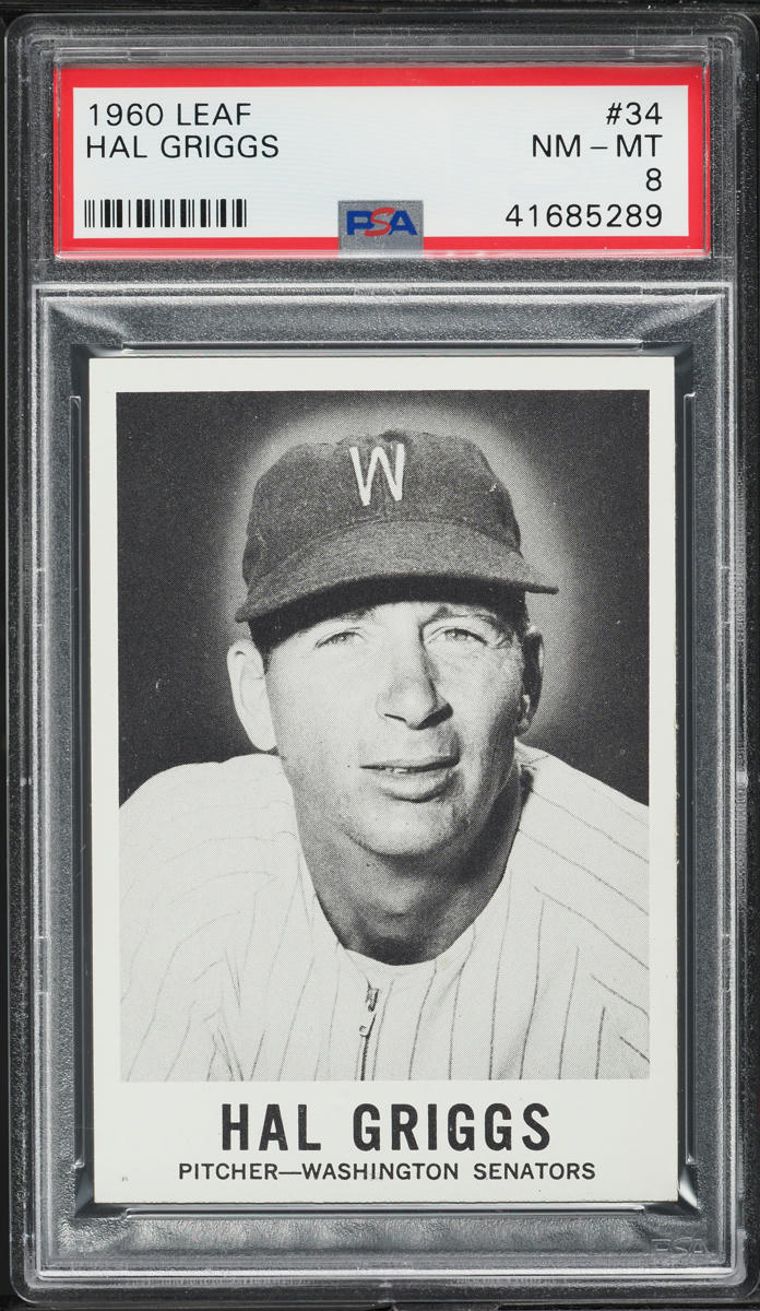 1960 Leaf Hal Griggs #34 PSA 8 NM-MT