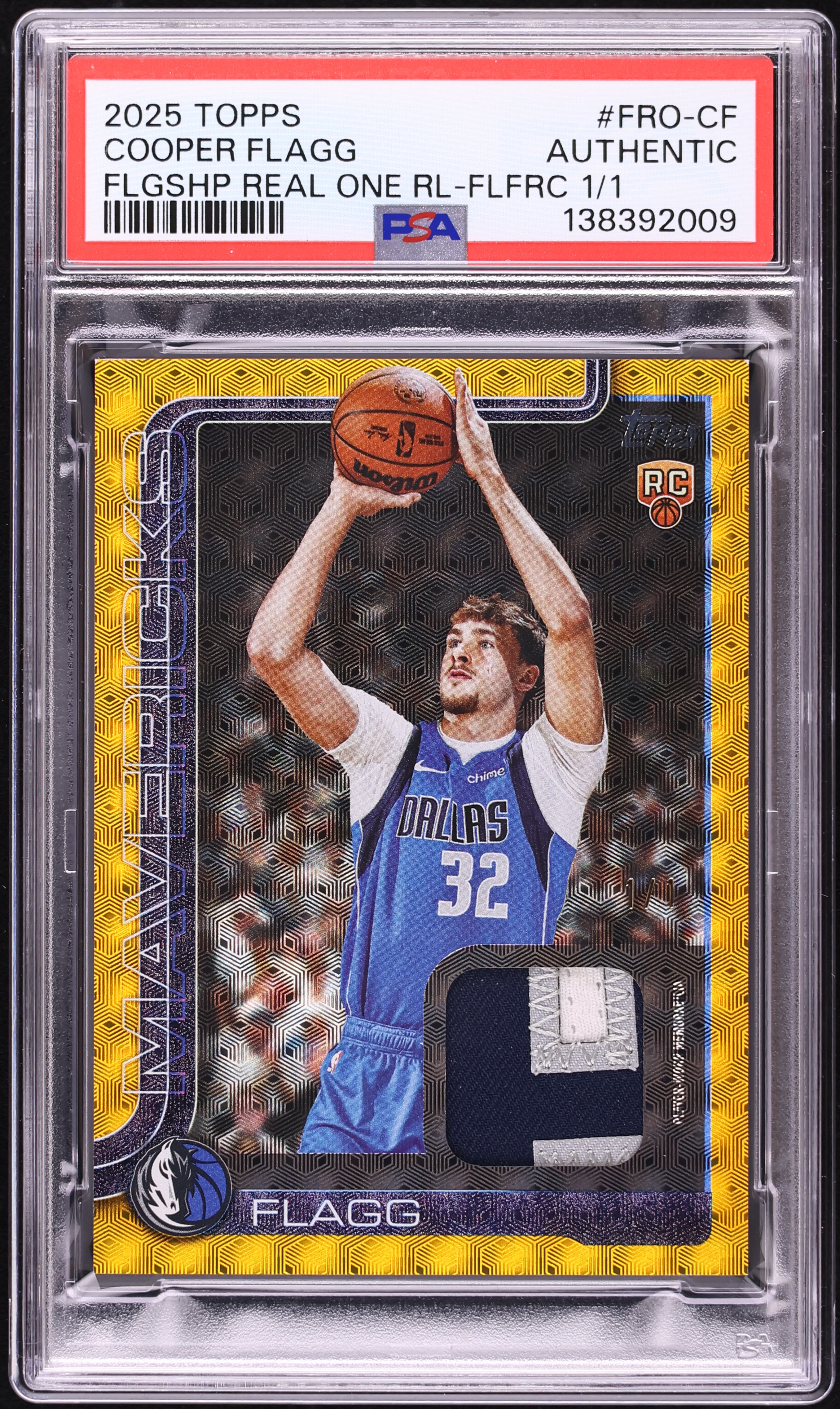 その他 cooper flagg rc flagship psa9 topps 2025 Topps Flagship Real One Foilfractor Cooper Flagg ROOKIE PATCH
