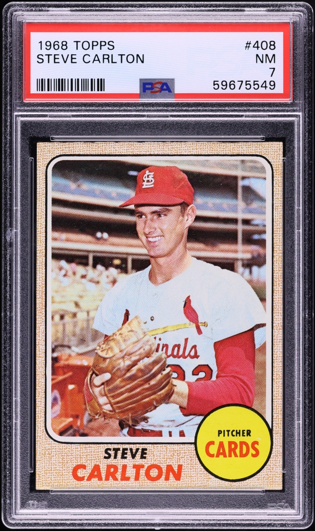 1968 Topps Steve Carlton #408 PSA 7 NRMT