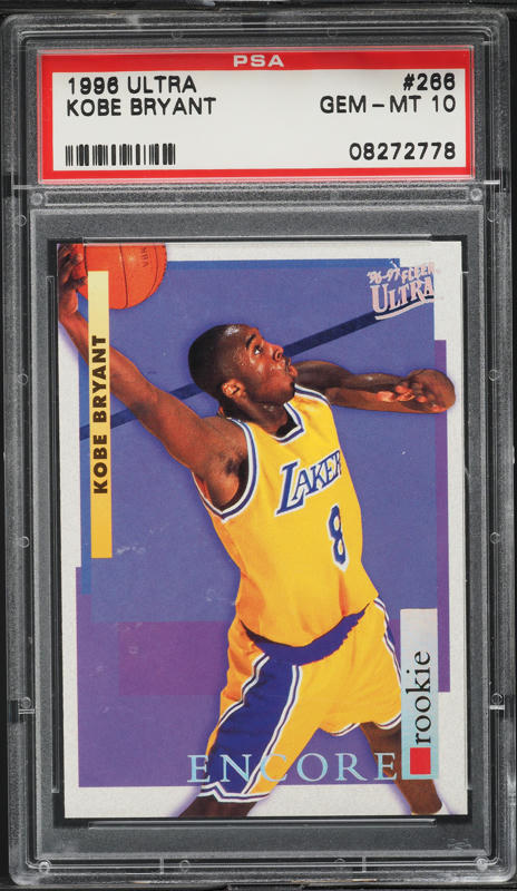 1996 Skybox Z-Force Z-Peat Zebut Kobe Bryant ROOKIE #3 PSA 8 NM-MT