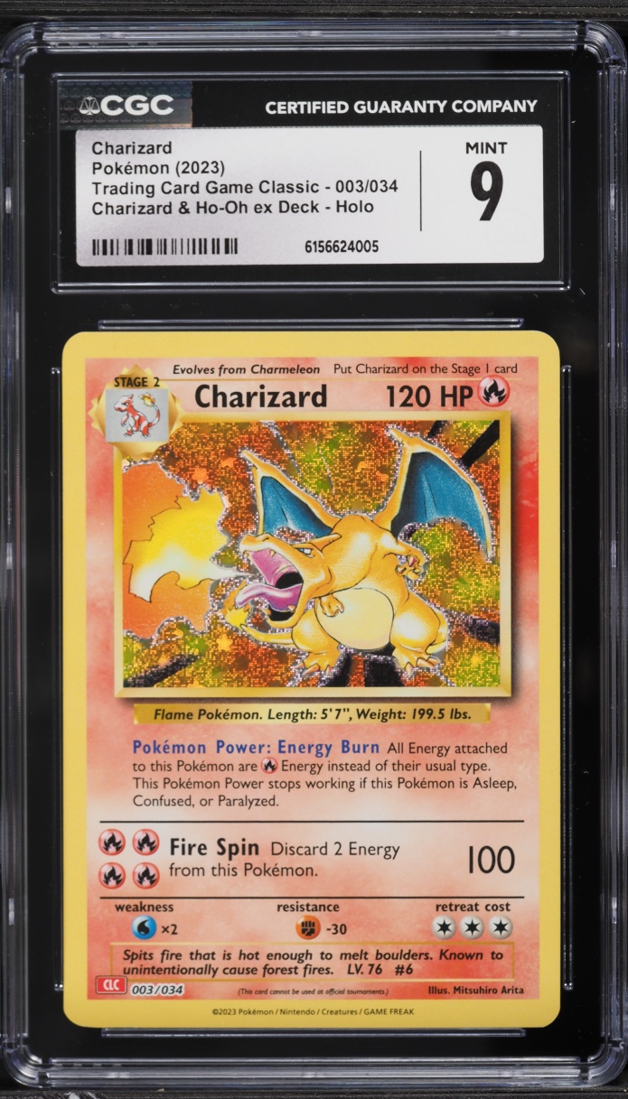 2023 Pokemon TCG Classic Collection Ho-Oh ex Deck Holo Charizard #3 CGC 9 MINT