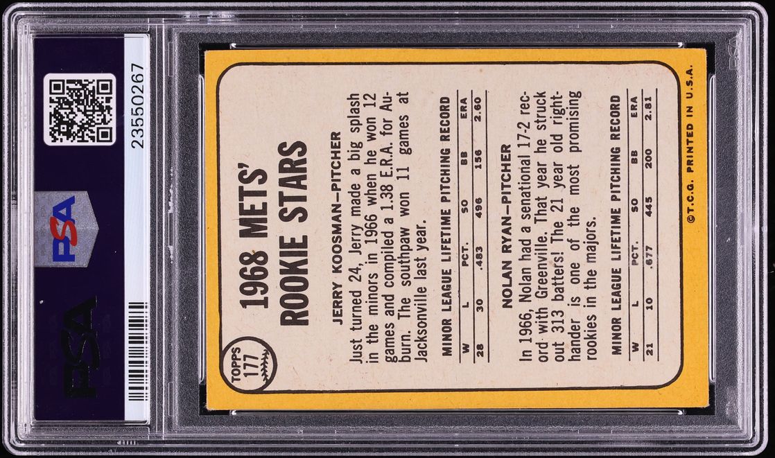 1968 Topps Nolan Ryan ROOKIE #177 PSA 4 VGEX