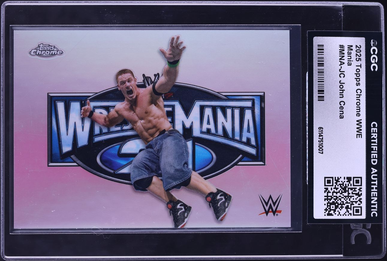 2025 Topps Chrome WWE Mania John Cena #MNA-JC CGC AUTH