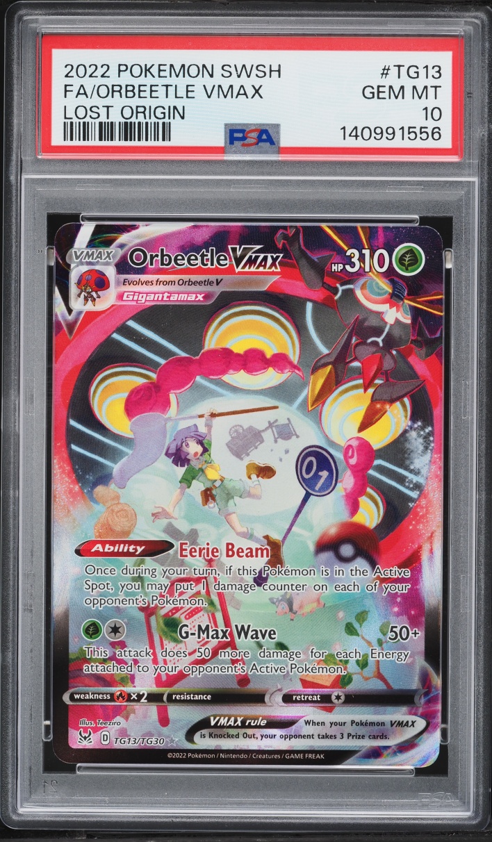 2022 Pokemon Sword & Shield Lost Origin CHR Orbeetle VMAX #TG13 PSA 10 GEM MINT