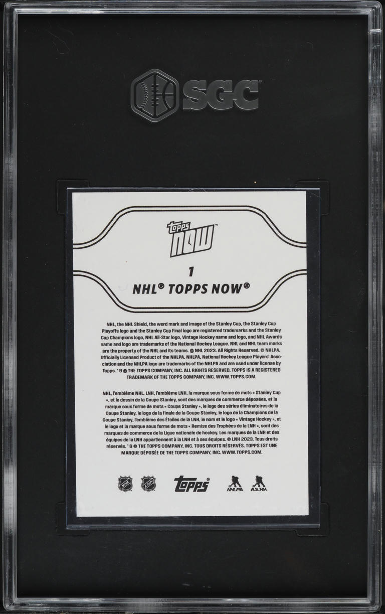 2023 Topps NHL Now Stickers Connor Bedard ROOKIE #1 SGC 9.5 MINT+