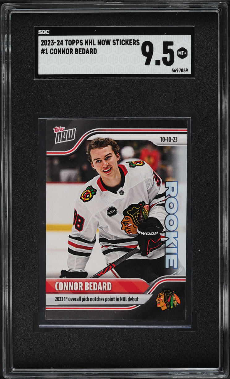 2023 Topps NHL Now Stickers Connor Bedard ROOKIE #1 SGC 9.5 MINT+