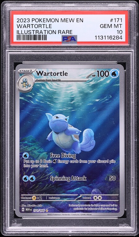 2023 Pokemon Scarlet & Violet 151 IR Wartortle #171 PSA 10 GEM MINT