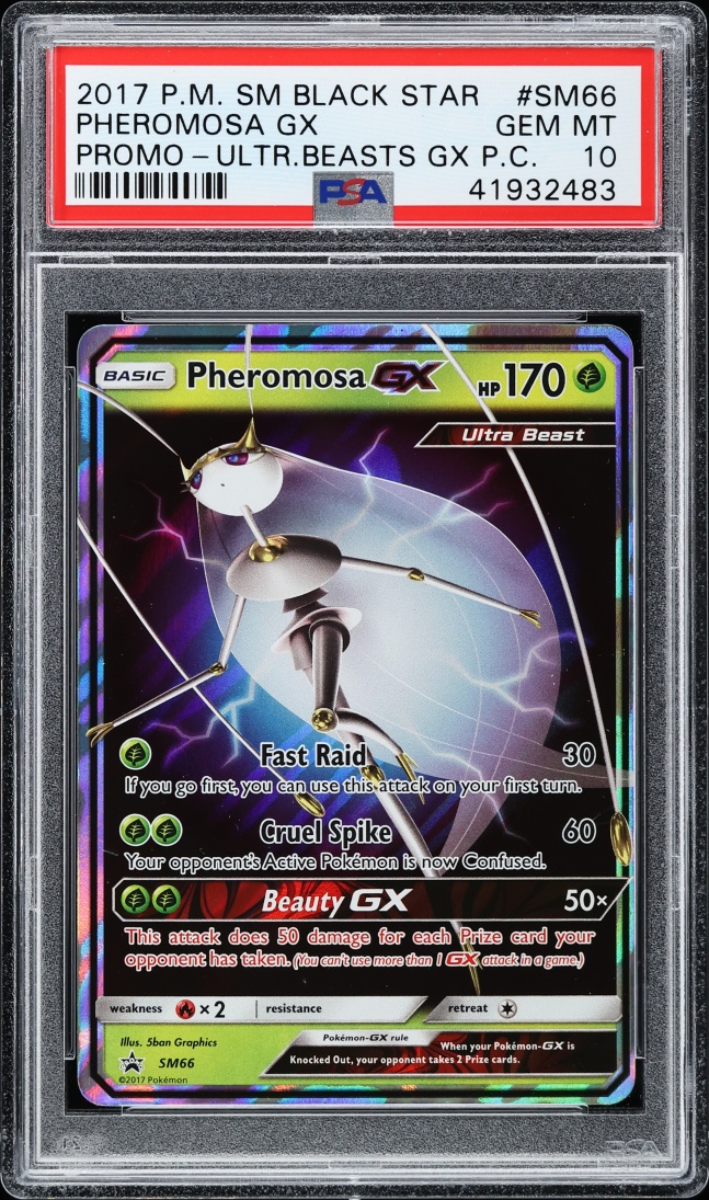 2017 Pokemon Sun & Moon Promo Ultra Beasts Pheromosa GX #SM66 PSA 10 GEM MINT