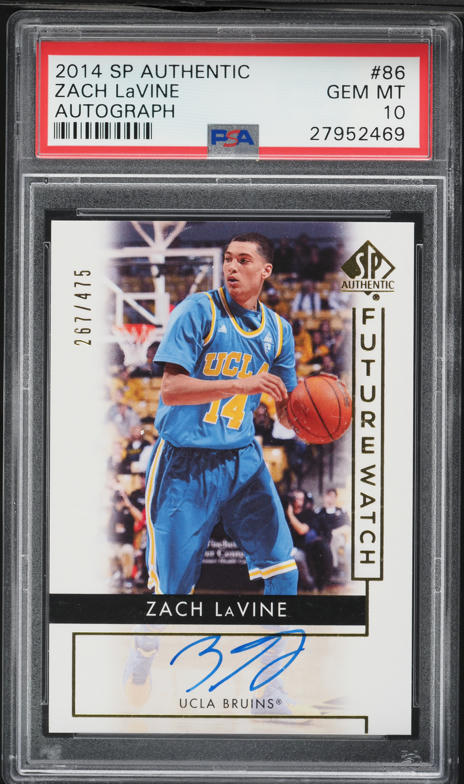 2014 Select Courtside Copper Prizm Zach LaVine ROOKIE /49 #282 PSA
