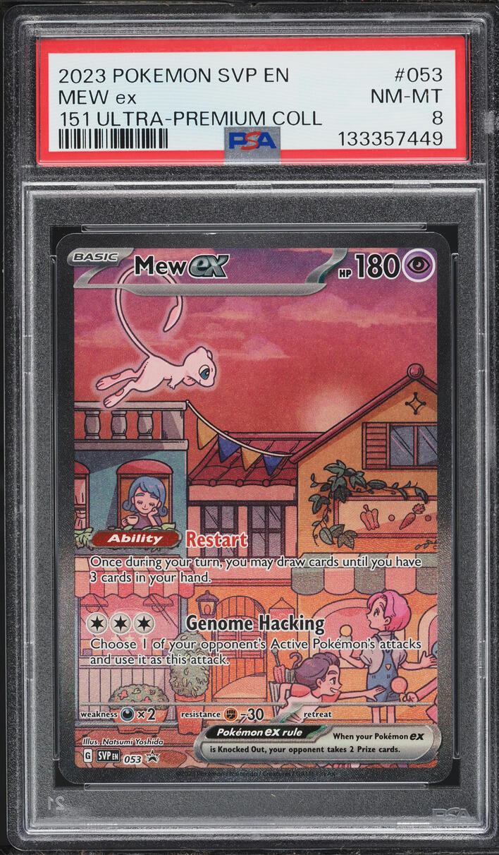 2023 Pokemon Scarlet & Violet Promo 151 Ultra Premium Alt Art Mew EX #53 PSA 8 NM-MT