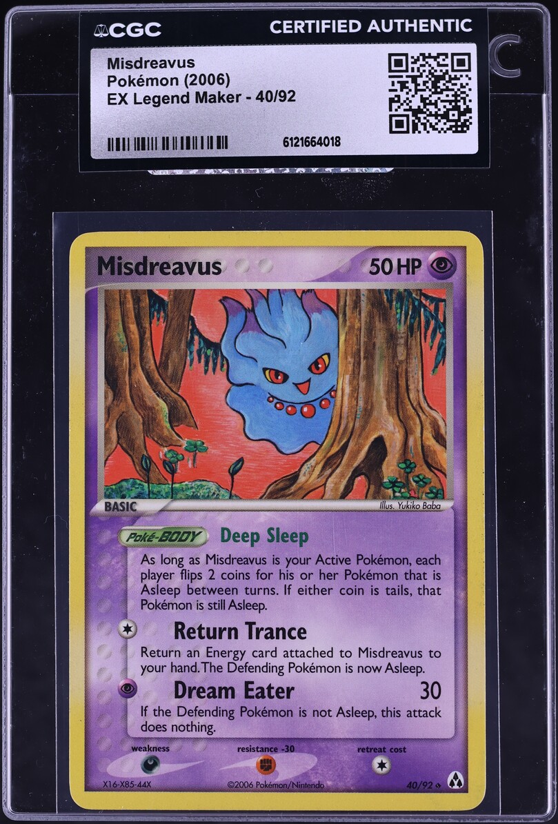 2006 Pokemon EX Legend Maker Misdreavus #40 CGC AUTH