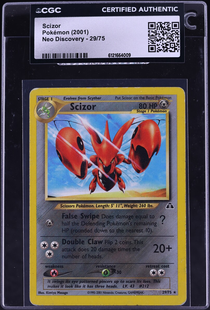 2001 Pokemon Neo Discovery Scizor #29 CGC AUTH