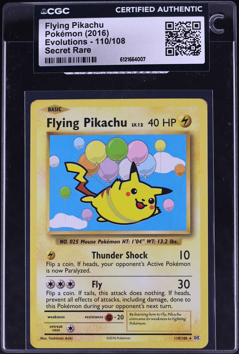 2016 Pokemon XY Evolutions Flying Pikachu #110 CGC AUTH