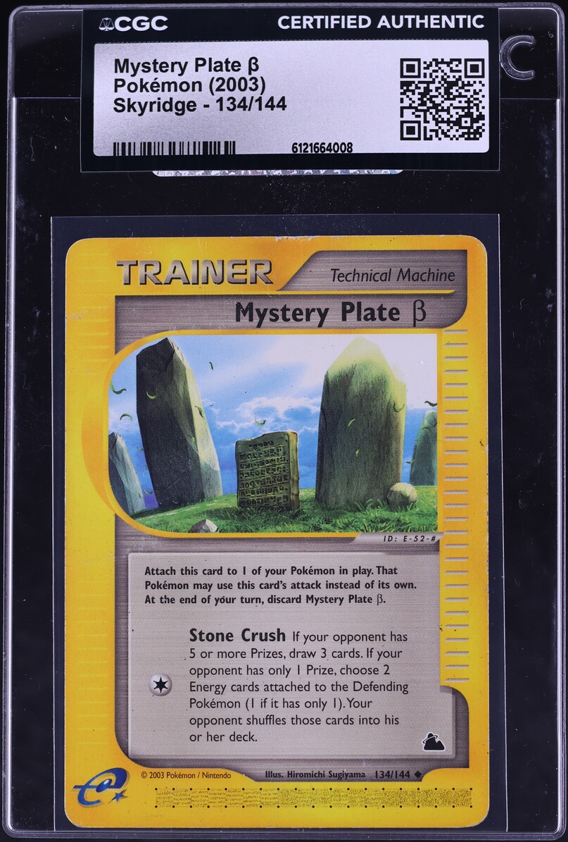 2003 Pokemon Skyridge Mystery Plate #134 CGC AUTH