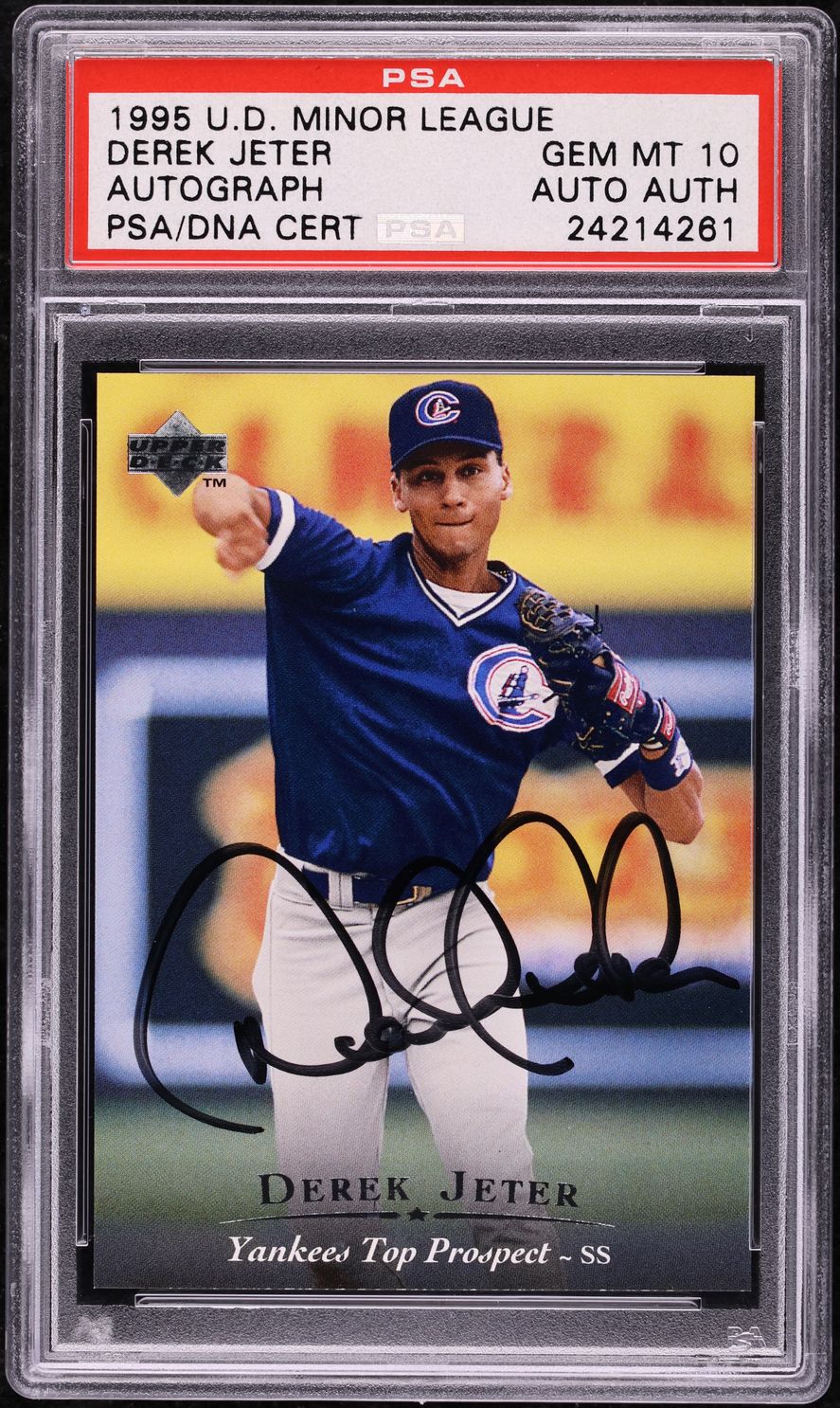 1995 Upper Deck Minor League Derek Jeter ROOKIE AUTO PSA 10 GEM MINT