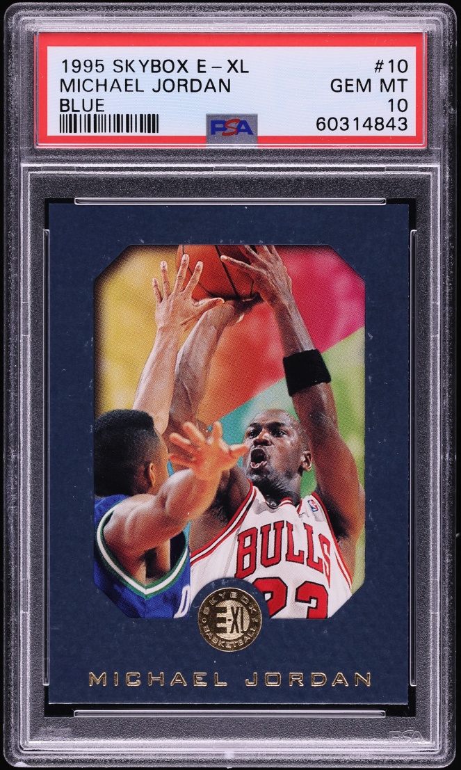 1995 Skybox E-XL Blue Michael Jordan #10 PSA 10 GEM MINT - Photo 1