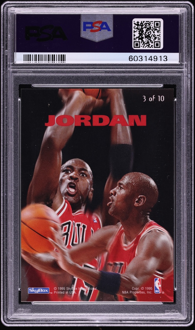 1994 Skybox Emotion N-Tense Michael Jordan #3 PSA 9 MINT - Photo 2
