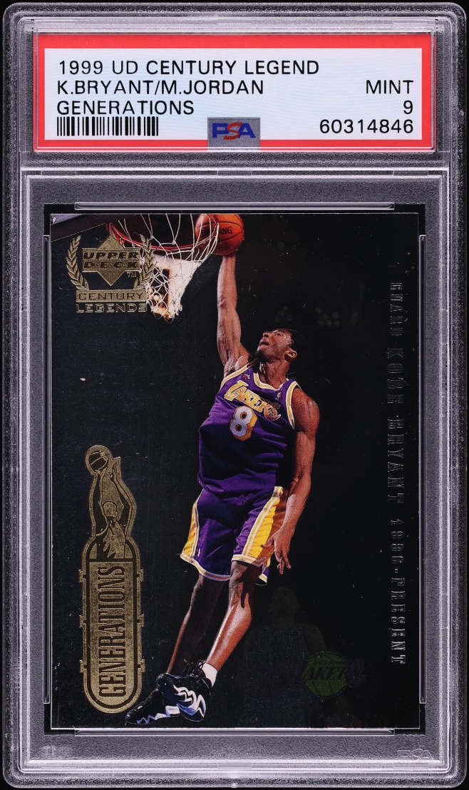1999 Upper Deck Century Legends Generations Michael Jordan & Kobe Bryant PSA 9 MINT - Photo 1