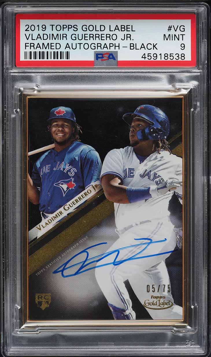 2019 Topps Missing Card Number Vladimir Guerrero Jr. ROOKIE PSA 9