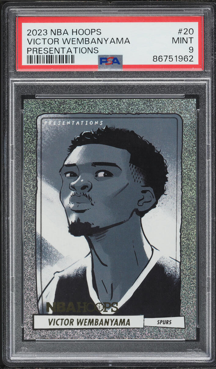 2023 Hoops Presentations Victor Wembanyama ROOKIE #20 PSA 9 MINT