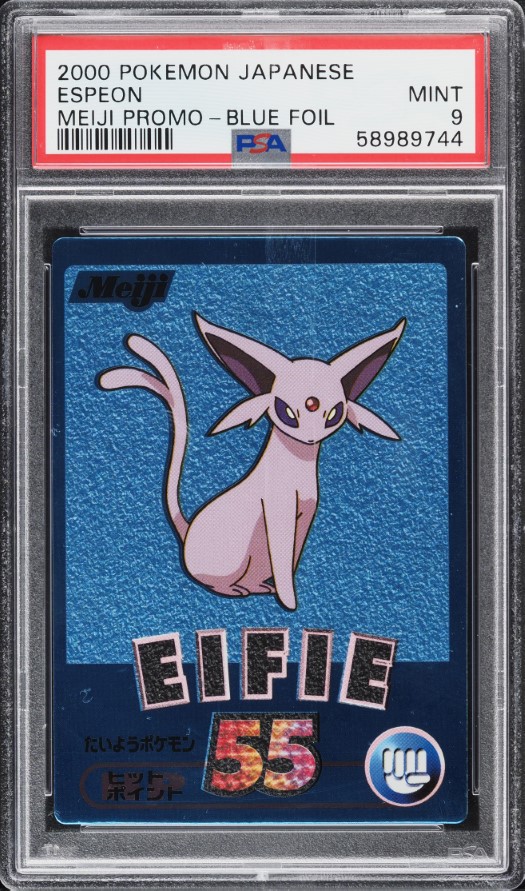 2000 Pokemon Japanese Meiji Promo Blue Foil Espeon PSA 9 MINT