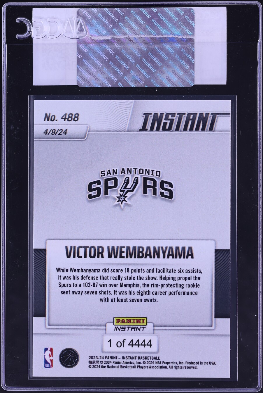 2023 Panini Instant Victor Wembanyama ROOKIE #488 CGC AUTH